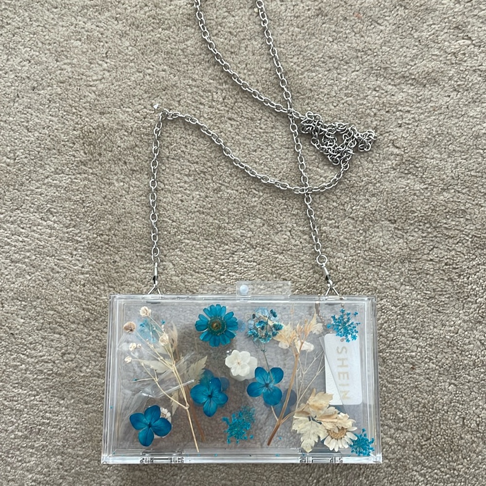 Transparent flower purse